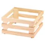image of GET 3578130 Raiser Display Riser Frame, 13"x13"x6.7" Natural Wood, 1-2 Steps, 10-19" W/D, 5-8" H