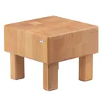 image of GET 3651042 Frilich Butcher Block Riser, 8-7/10" W x 8-3/10" H, Wood, Nat, 5-8" H, 9" W, 1-2 Steps