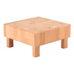 image of GET 3652041 Frilich Cheese Stand L-Cube, Natural Square Wood 12-13/16" L/W x 6.5" H, 2-Step