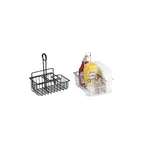 image of GET 4-21696 Silver Chrome 4-Compartment Caddy, 8" x 6-1/2" x 9" with Loop Handle