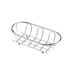 image of GET 4-22454 Oval Chrome Basket, 9" x 5-1/4" x 2-1/2" Serving Tray for Restaurants