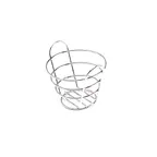 image of GET 4-22782 Clipper Mill Bucket Basket – 6-1/4" Dia. x 4-1/4" H, Round Stainless Steel