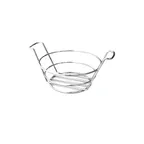 image of GET 4-22784 Round Stainless Steel Serving Basket, 7" Dia. x 3"H with Handle, Restaurant Use