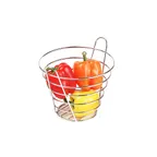 image of GET 4-22788-M Bucket Basket, 9" Dia. X 8-1/2"H, Round, Stainless Steel