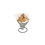 image of GET 4-32800 Fry Cone Basket, 7" Dia. X 7"H, Iron Powder Coated, Black Restaurant Serving