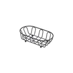 image of GET 4-33450 Oval Iron Powder Coated Black Serving Basket, 7-3/4" x 4-1/2" x 2-1/4"