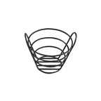 image of GET 4-33782 Clipper Mill Bucket Basket, 6-1/4" Dia. x 4-1/4" H, Round, Iron, Powder Coated Black