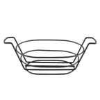 image of GET 4-33785 Clipper Mill Basket – Oval, 8-1/2" x 6" x 3", Iron, Powder Coated Black, Handles