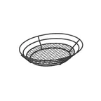 image of GET 4-38848 Clipper Mill Basket – Oval, 12-1/2" x 9-1/4" x 2-1/4", Iron Black Powder-Coated Grid