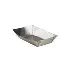 image of GET 4-80888 Clipper Mill Boat Tray – 9-1/2" x 6" x 1-1/2", Stainless Steel, Restaurant Serving Basket