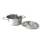 image of GET 4-80910 Mini Bistro Pot, 10 Oz., 4-7/16" Dia. x 2" H x 6-1/2" L, Stainless Steel, Stew Pot