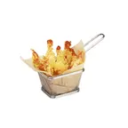 image of GET 4-81860 Single Serving Fry Basket, 4" x 3-1/4" x 2-1/4", Rectangular, Stainless Steel