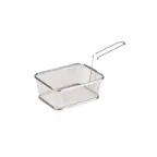 image of GET 4-818610 Party Size Fry Basket, 8" x 6" x 5", Rectangular, Stainless Steel, Commercial Cookware