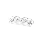 image of GET 4-82010 Dessert Caddy, 11-3/4" x 3-1/4" x 1-1/4", 10 Round Holders, Stainless Steel, Silver