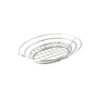 image of GET 4-83824 Clipper Mill Basket - Oval, 11" x 8" x 2-1/4", Raised Grid Base, Stainless Steel