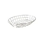image of GET 4-84418 Clipper Mill Grid Basket - Oval, 12" x 8-1/2" x 2", Stainless Steel Serving Basket