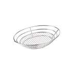 image of GET 4-84814 Clipper Mill Grid Basket – Oval, 12-1/2" X 9-1/4" X 2-1/4", Stainless Steel, Raised Grid