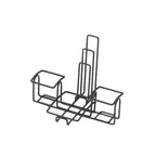 image of GET 4-931615 Clipper Mill Condiment Caddy – 2-Compartment, 7-1/2" x 5" x 6", Iron Powdered Black