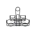 image of GET 4-93736 Clipper Mill Wire Caddy, 9"W x 7"D x 6"H, 4 Compartments, Black Wire Rack