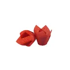 image of GET 4-T550 Food-Safe Tulip Inserts, 4" x 4", Red, Paper, 1000 Pieces/Case