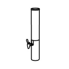image of GET 8159071 Frilich Juice Dispenser 3.2 Qt Acrylic, Stainless Faucet/Lid, 2 Packs 4.5"x4"x25.8"H