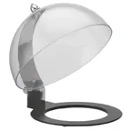 image of GET 8177020 Frilich Unison Buffet Dome, 12" Dia x 12-1/5" H, Hinged Cover with Handle and Hood