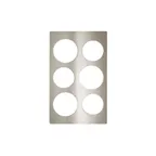 image of GET 82722B4 Tile Inset, 21-11/16" x 13.25" Stainless Steel with Large and Small Round Cut‑Outs