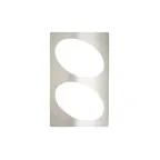 image of GET 82723A6 Tile Insert, 20-13/16" x 12.75" Stainless Steel with Oval Cut‑Outs – Tabletop Serving