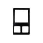 image of GET 82729B8 Bugambilia Tile, 21-11/16" x 13-1/4" Stainless Steel, One Large & Two Small Cut‑Outs