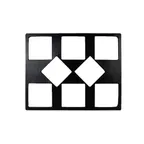 image of GET 82736A9 Double Tile Inset, 20-13/16" x 25.5", Stainless Steel, Eight Small Square Cut‑Outs