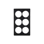 image of GET 82737B18 Bugambilia Tile Inset, Six Round Cut-Outs, 21-11/16" x 13-1/4" Stainless Steel
