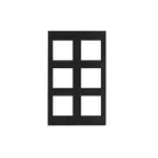 image of GET 82738B19 Tile Inset With Six Square Cut-Outs, 21-11/16" X 13-1/4", Stainless Steel