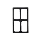 image of GET 82739A20 Tile Inset, 20-13/16" x 12.75" Stainless Steel With Four Rectangular Cut‑Outs