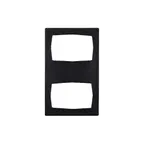 image of GET 82740B21 Tile, 21-11/16" X 13.25", Stainless Steel, Two Narrow Rectangular Cut-Outs