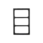 image of GET 82741B22 Tile Inset, 21-11/16" x 13.25" Stainless Steel with Three Rectangular Cut‑Outs