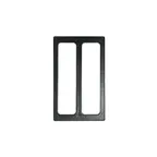 image of GET 82744B25 Single Tile, 21-11/16" X 13.25" with Two Rectangular Openings, Stainless Steel