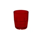 image of GET 9909-1-R Bahama Rock Tumbler, 9 Oz., 3-1/4" Dia. x 3-1/2" H, Red SAN, BPA‑Free NSF - Dozen