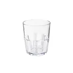 image of GET 9912-1-CL Bahama Double Rock Tumbler 12 Oz 3-1/2" Dia x 4" H Clear SAN BPA Free NSF - Dozen