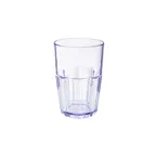 image of GET 9914-1-BL Bahama Double Rock Tumbler, 14 Oz., 3-7/16" Dia x 5" H, Blue SAN, BPA-Free - Dozen