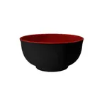 image of GET B-125-F Fuji™ Bowl, 1.2 Qt (Rim Full), 6.75" Dia x 3.25" H, Red/Black Mel, Durable NSF - 1 Dozen