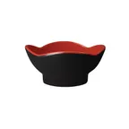 image of GET B-129-F Fuji Sauce/Side Dish, 3 Oz, 3-1/2" Dia. X 1-1/2"H, Red/Black, Melamine - 1 Dozen