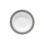 image of GET B-1611-X Diamond Chexers™ Bowl – 16‑19 oz, 11‑1/4" Dia x 1‑3/4" H, Black Rim, Melamine - 1 Dozen
