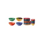 image of GET B-24-MIX Mardi Gras Bowl, 24 Oz (1-1/10 qt), 7-1/2" Dia x 2-3/4" H, Melamine, Color Mix-1 Dozen