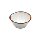 image of GET B-3-RM Mill Ramekin, 3 oz, 3‑1/4" Dia × 1‑1/4" H, Melamine, Cream with Brown Speckles - 1 Dozen
