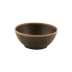 image of GET B-302-BR Salad Bowl, 20 oz, 6-1/4" Dia x 2-1/4" H, Round Melamine, Brown Trim - 1 Dozen