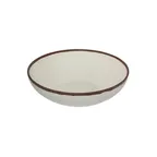 image of GET B-330-CRM Pottery Market Bowl, 5.5 Qt, 13.5" Dia x 3.75"H, Melamine, Cream with Brown Trim