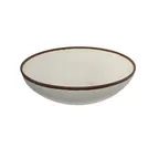 image of GET B-350-CRM 10 Qt Bowl – 16‑1/2" Dia. x 4‑1/2" H, Cream/Brown, Melamine, BPA‑Free, Dishwasher Safe