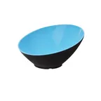 image of GET B-789-BL/BK Brasilia™ Bowl, 1-1/10 Qt, 10" Dia. x 5" H, Melamine, Blue/Black, NSF