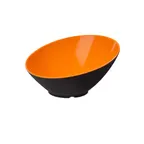 image of GET B-792-OR/BK Brasilia™ Bowl, 9" Dia. x 4-3/4"H, 24 Oz., Melamine, Two-Tone Orange/Black