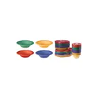 image of GET B-86-MIX Mardi Gras™ Bowl, 6" Dia, 8‑9 oz, Melamine, BPA‑Free, 4‑Color Pack – 1 Dozen